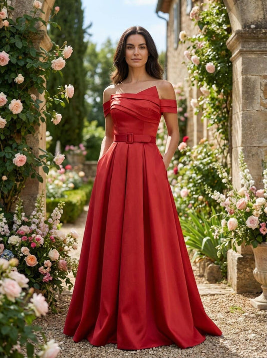 Dlhé exkluzívne spoločenské šaty s vreckami a šnurovaním Aphrodite