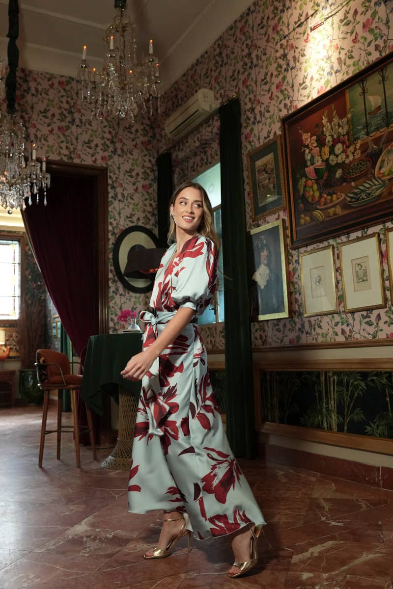 Luxusné midi šaty Leonora s variabilným viazaním