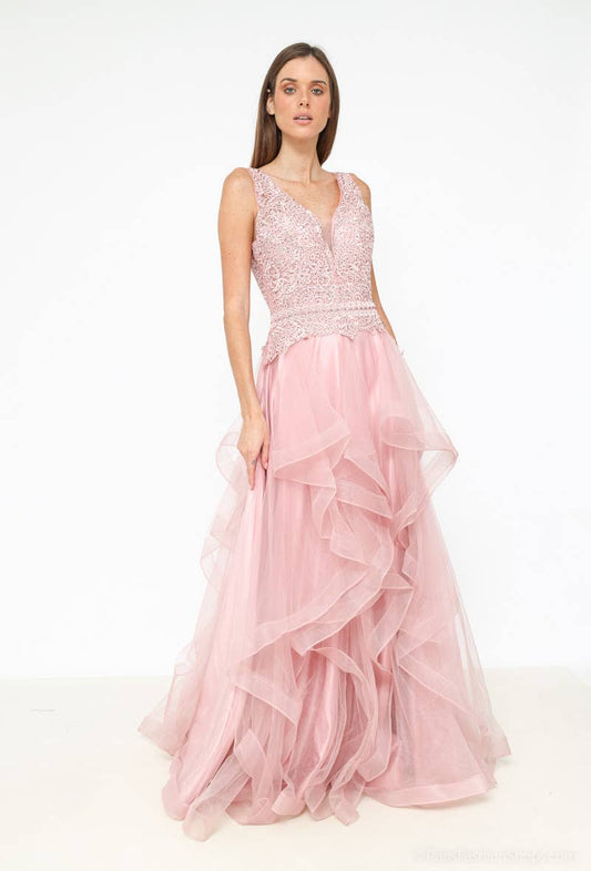 Tylové šaty s čipkovaným živôtikom Eli