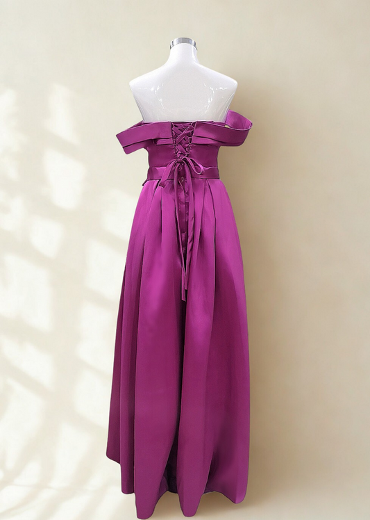 Dlhé exkluzívne spoločenské šaty s vreckami a šnurovaním Aphrodite