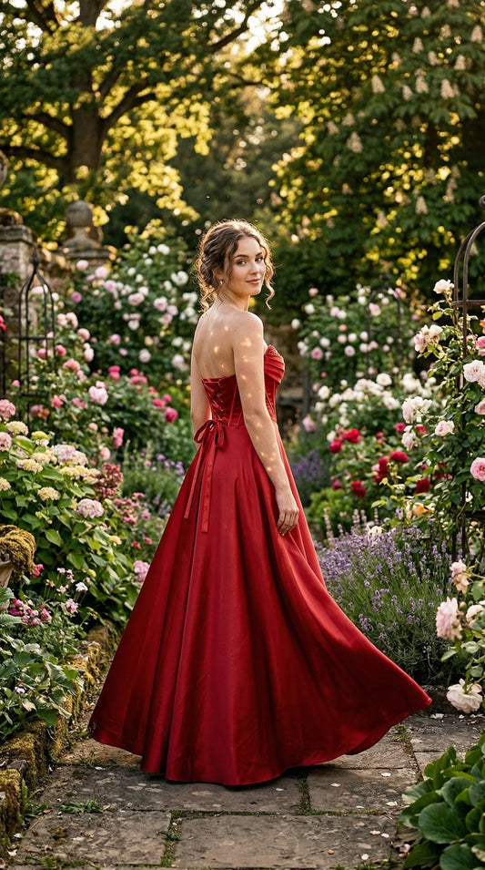 Zlatá korzetová róba s ručnou výšivkou a vreckami Héra